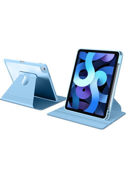 Apple iPad Air 10.9" 4. Nesil 2020 Kılıf Simplism 360 Dönen Yatay Dikey Standlı Kalemlikli Kılıf