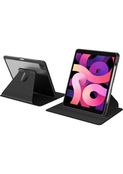 Apple iPad Pro 12.9" 4. Nesil 2020 Kılıf Simplism 360 Dönen Yatay Dikey Standlı Kalemlikli Kılıf