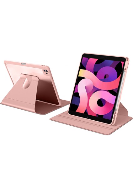 Apple iPad Pro 12.9" 5. Nesil 2021 M1 Kılıf Simplism 360 Dönen Yatay Dikey Standlı Kalemlikli Kılıf