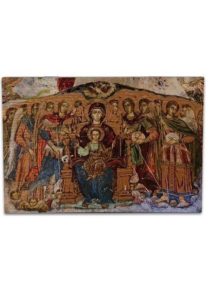 Sümela Manastırı Tahtta Hz. Meryem Ana ve Hz. Isa Ikona