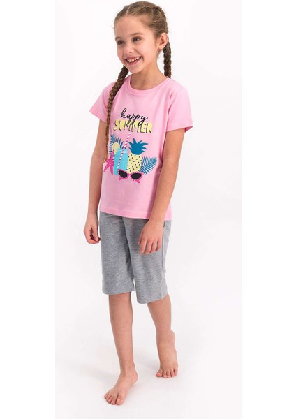 Kız Çocuk Kapri Takım A.pembe