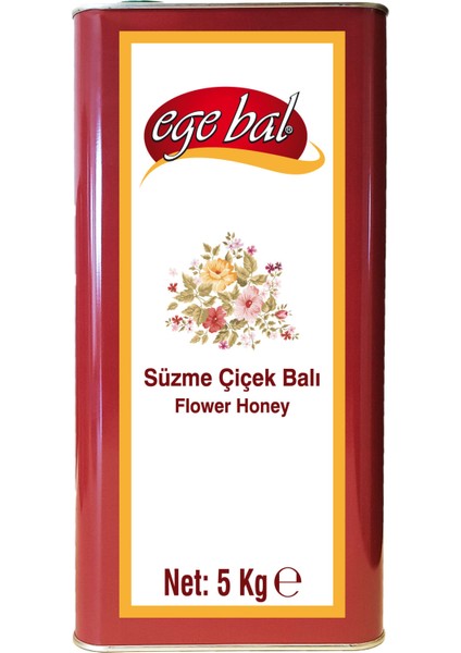 Süzme Çiçek Balı 5 kg Teneke
