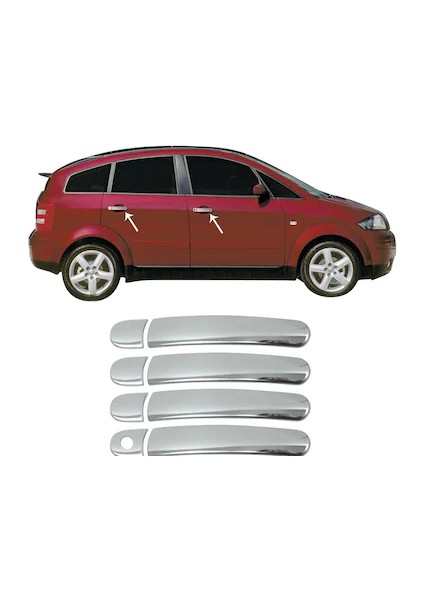Vw Golf V 2002-2009 Uyumlu Kapı Kolu Seti Krom Paslanmaz Çelik