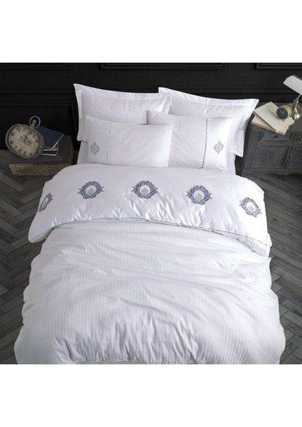 Elegant Olimpos Saten Çift Kişilik Nakışlı Nevresim Takımı modelleri