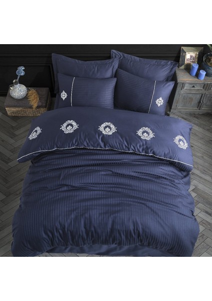 Elegant Olimpos Saten Çift Kişilik Nakışlı Nevresim Takımı modelleri