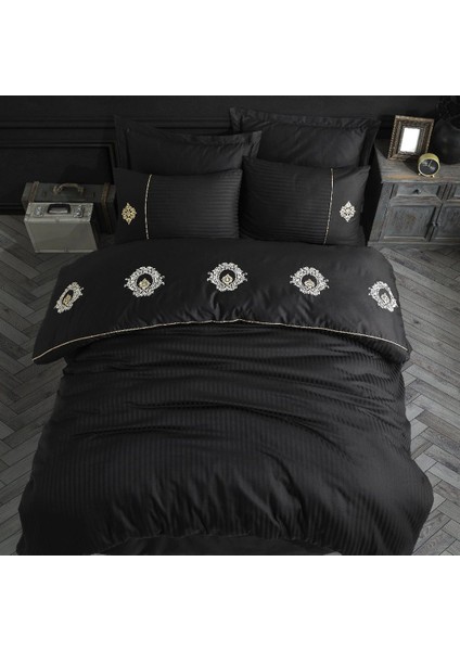 Elegant Olimpos Saten Çift Kişilik Nakışlı Nevresim Takımı modelleri