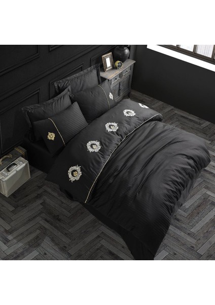 Elegant Olimpos Saten Çift Kişilik Nakışlı Nevresim Takımı fırsatları