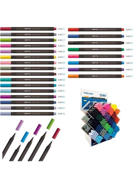 Fineliner Kalem 0,4 mm 12 Renk K6020