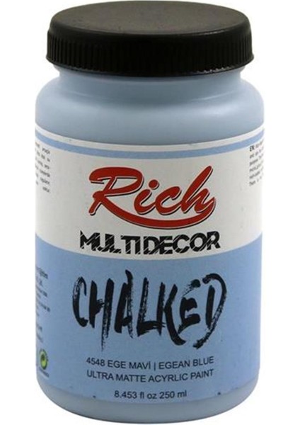 Multi Decor Chalked Akrilik Boya 250 cc 4548 Ege Mavi