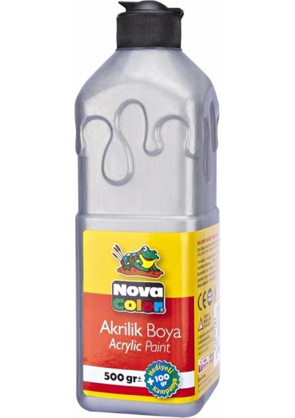 Akrilik Boya 500 ml Gümüş NC-671