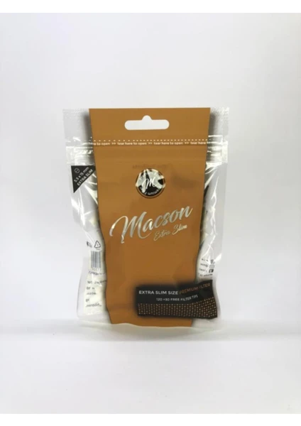 Macson 10 Paket Pamuklu Filtreli Ağızlık Sigara Sarma Pamuğu Extra Slim Tütün Sarma Için Zıvana Filtre 5.3mm