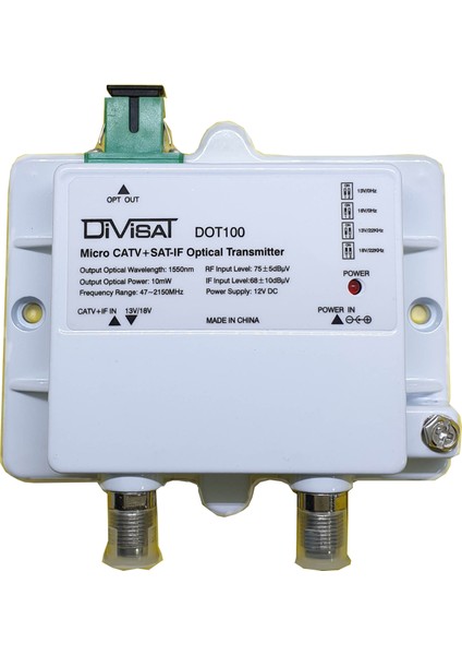 DOT-100 Fiber Optic Transmitter - Catv + Sat 10MW 47-2150MHZ