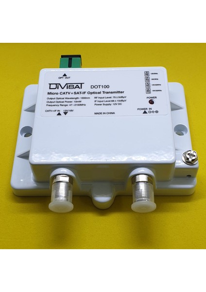 DOT-100 Fiber Optic Transmitter - Catv + Sat 10MW 47-2150MHZ