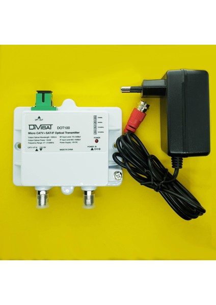 DOT-100 Fiber Optic Transmitter - Catv + Sat 10MW 47-2150MHZ