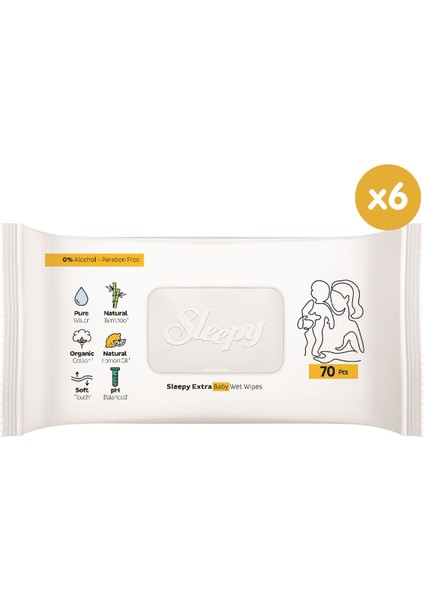 Extra Islak Bebek Havlusu 6X70 (420 Yaprak)