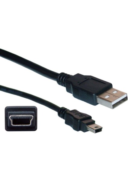 USB 5 Pin Kablo 1.5 M Ps3 Kol Şarj Kablosu