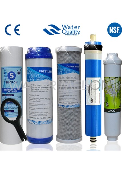 Açık Kasa Su Arıtma Cihazı 5 Aşama Çift Karbonlu Vontron Membranlı Filtre Seti