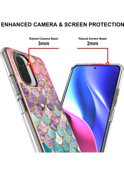 Xiaomi Redmi K40 / K40 Pro Için Ince Şık Desenli Sert Esnek Tpu Tampon Cep Telefonu Kılıfı (Yurt Dışından)