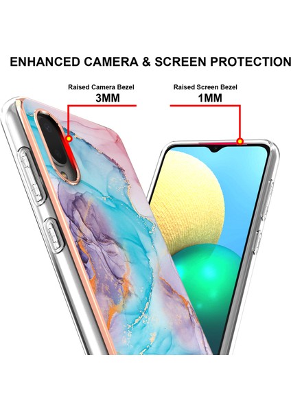 Samsung Galaxy A02 Için Ince Şık Desenli Sert Esnek Tpu Tampon Cep Telefonu Kılıfı (Yurt Dışından) fiyatları