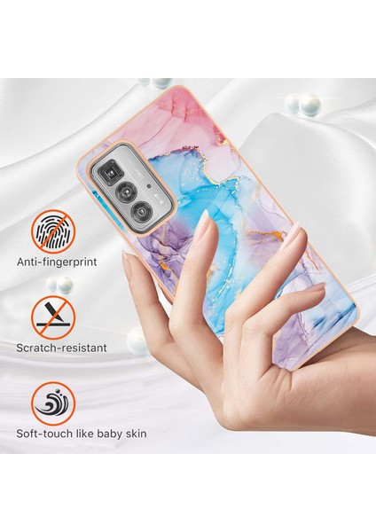 Motorola Edge 20 Pro Için Ince Şık Desenli Sert Esnek Tpu Tampon Cep Telefonu Kılıfı (Yurt Dışından)