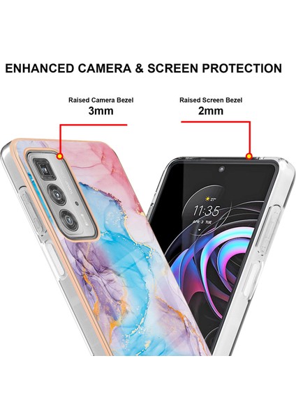 Motorola Edge 20 Pro Için Ince Şık Desenli Sert Esnek Tpu Tampon Cep Telefonu Kılıfı (Yurt Dışından)