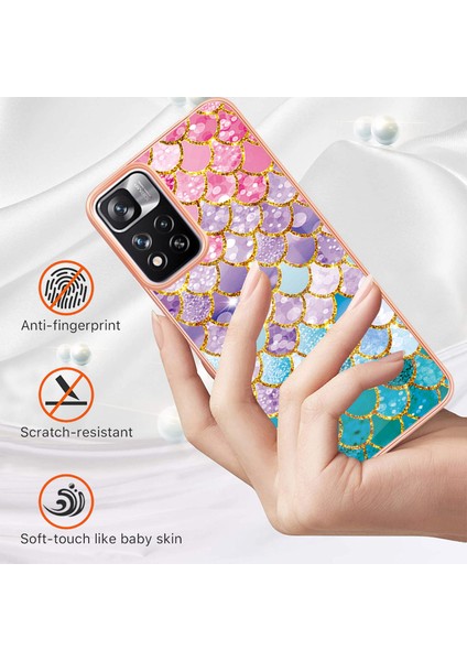 Xiaomi Redmi Note 11 Pro/ Note 11 Pro Max Için Ince Şık Desenli Sert Esnek Tpu Tampon Cep Telefonu Kılıfı (Yurt Dışından)