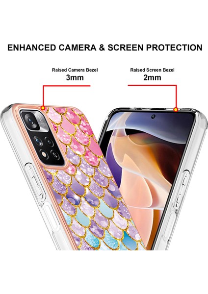 Xiaomi Redmi Note 11 Pro/ Note 11 Pro Max Için Ince Şık Desenli Sert Esnek Tpu Tampon Cep Telefonu Kılıfı (Yurt Dışından)