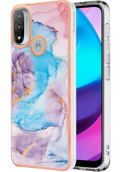 Motorola Moto E20 / E30 / E40 Için Ince Şık Desenli Sert Esnek Tpu Tampon Cep Telefonu Kılıfı (Yurt Dışından)