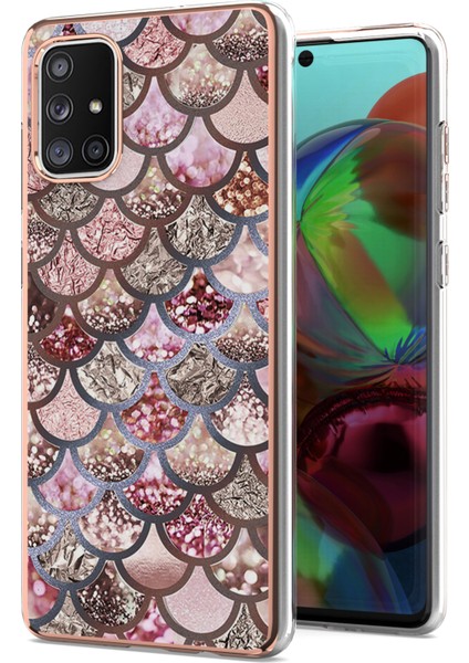 Samsung Galaxy A71 / A71 5g Için Ince Şık Desenli Sert Esnek Tpu Tampon Cep Telefonu Kılıfı (Yurt Dışından)