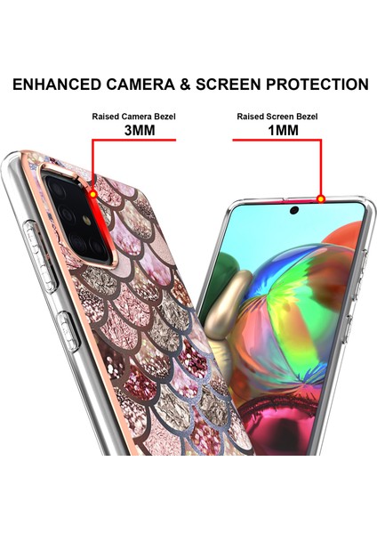 Samsung Galaxy A71 / A71 5g Için Ince Şık Desenli Sert Esnek Tpu Tampon Cep Telefonu Kılıfı (Yurt Dışından)