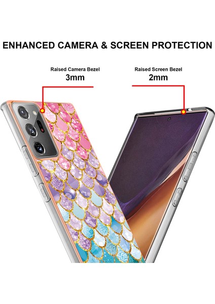 Samsung Galaxy Note 20 Ultra Için Ince Şık Desenli Sert Esnek Tpu Tampon Cep Telefonu Kılıfı (Yurt Dışından)
