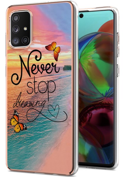 Samsung Galaxy A71 / A71 5g Için Ince Şık Desenli Sert Esnek Tpu Tampon Cep Telefonu Kılıfı (Yurt Dışından)