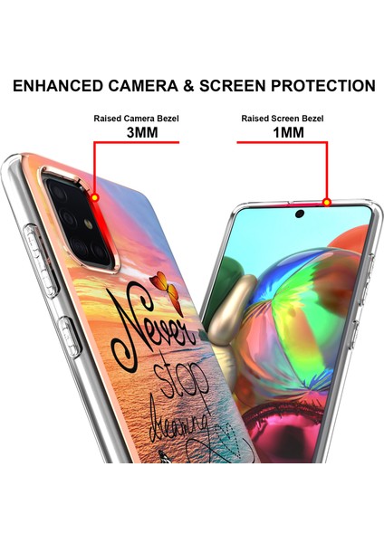 Samsung Galaxy A71 / A71 5g Için Ince Şık Desenli Sert Esnek Tpu Tampon Cep Telefonu Kılıfı (Yurt Dışından) modelleri