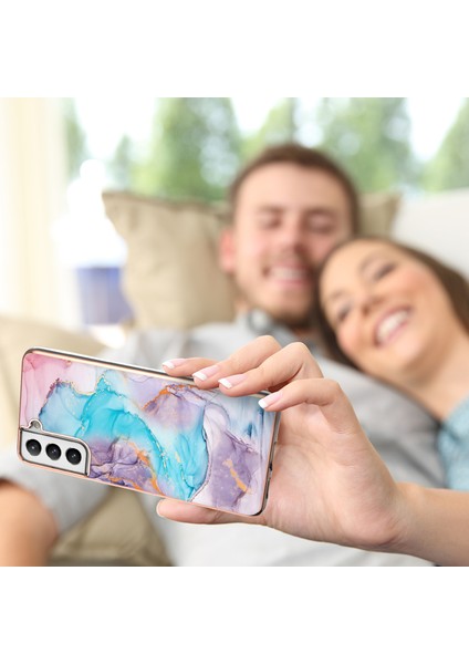 Samsung Galaxy S21 Plus 5g Için Ince Şık Desenli Sert Esnek Tpu Tampon Cep Telefonu Kılıfı (Yurt Dışından)
