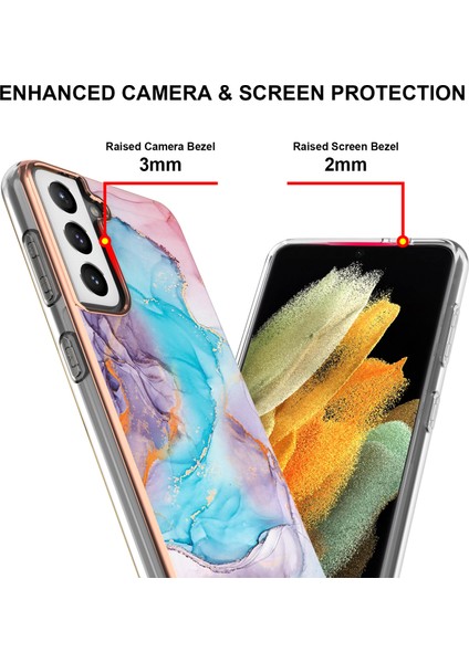 Samsung Galaxy S21 Plus 5g Için Ince Şık Desenli Sert Esnek Tpu Tampon Cep Telefonu Kılıfı (Yurt Dışından)