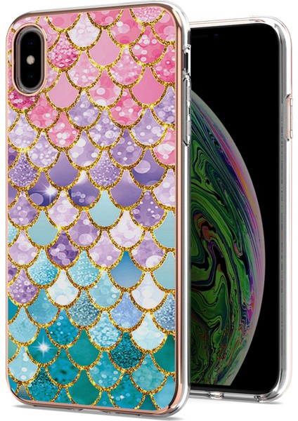 iPhone Xs / iPhone x Için Ince Şık Desenli Sert Esnek Tpu Tampon Cep Telefonu Kılıfı (Yurt Dışından)