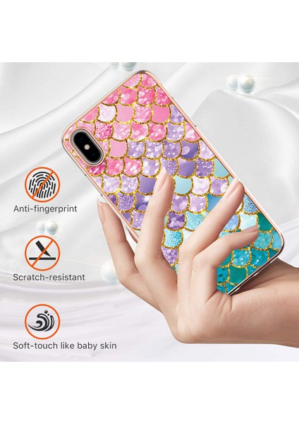 iPhone Xs / iPhone x Için Ince Şık Desenli Sert Esnek Tpu Tampon Cep Telefonu Kılıfı (Yurt Dışından)