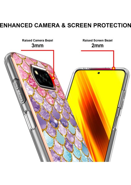 Xiaomi Poco X3 Nfc / X3 Pro Için Ince Şık Desenli Sert Esnek Tpu Tampon Cep Telefonu Kılıfı (Yurt Dışından)
