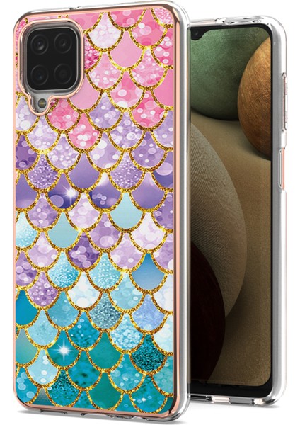 Samsung Galaxy A12 5g Için Ince Şık Desenli Sert Esnek Tpu Tampon Cep Telefonu Kılıfı (Yurt Dışından)