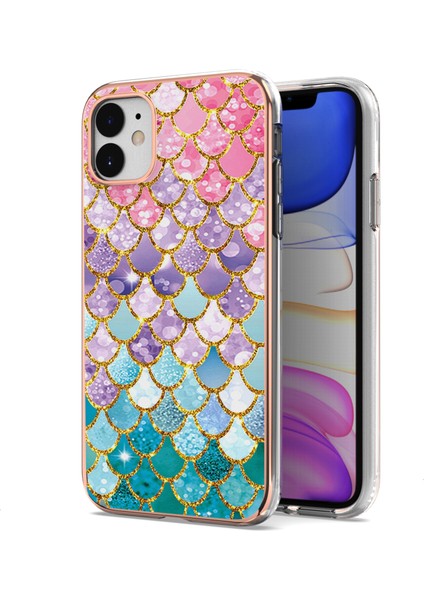iPhone 11 Için Ince Şık Desenli Sert Esnek Tpu Tampon Cep Telefonu Kılıfı (Yurt Dışından)