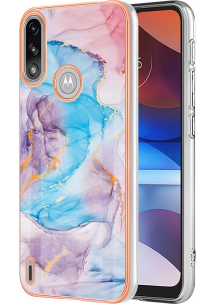 Motorola Moto E7 Power / E7I Power Için Ince Şık Desenli Sert Esnek Tpu Tampon Cep Telefonu Kılıfı (Yurt Dışından)
