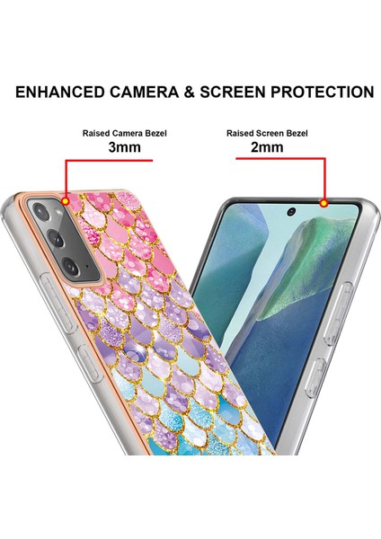 Samsung Galaxy Note 20 Için Ince Şık Desenli Sert Esnek Tpu Tampon Cep Telefonu Kılıfı (Yurt Dışından)