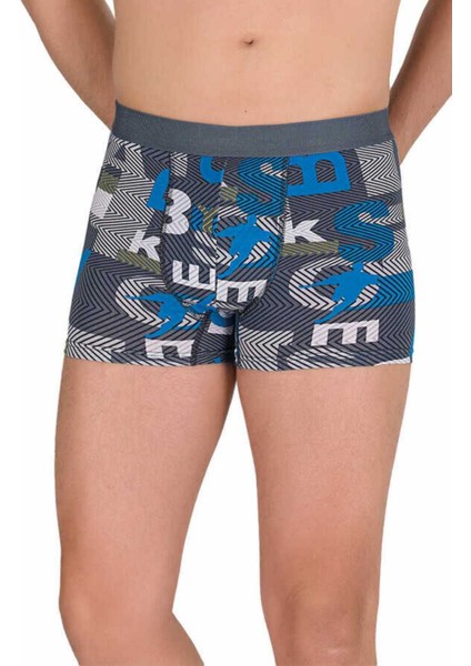 Erkek Boxer Likralı Desenli (BER4480RT)