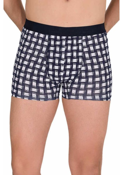 Erkek Boxer Likralı Desenli (BER4480RT)