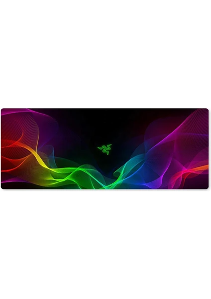 Gamingpadci Purple Zone Desenli Oyuncu Mouse Pad 70X30 cm Kaymaz Dikişli