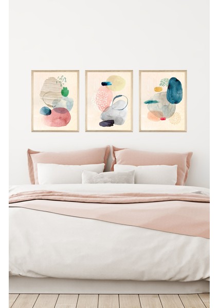 Trıple Art Abstract Ahşap Tablo