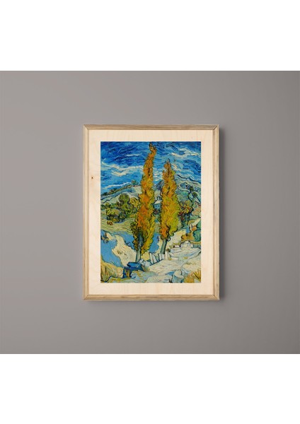 Van_gogh Saınt Remyde Kavaklar Ahşap Tablo