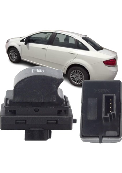 Fiat Linea Tekli Cam Düğmesi 2007--2016