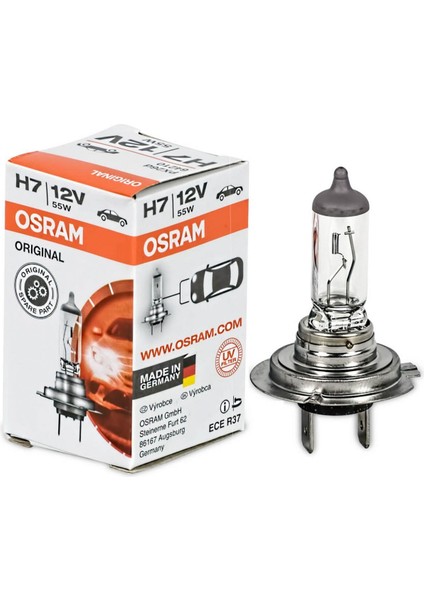 2 Adet Osram H7 Orijinal 64210 Made In Germany