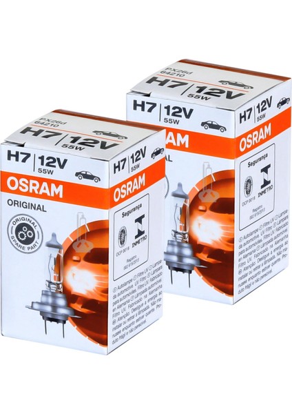 2 Adet Osram H7 Orijinal 64210 Made In Germany